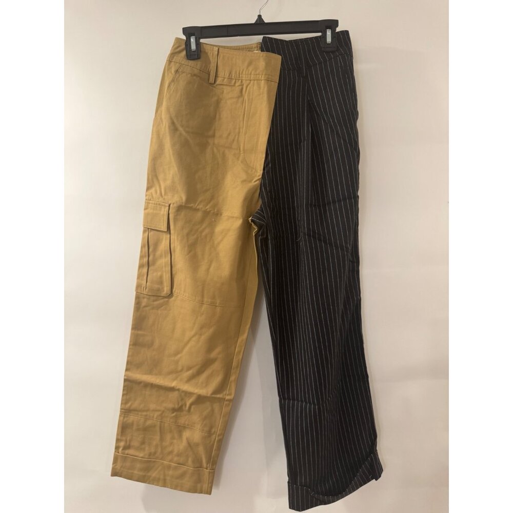 Choosy Two-Tone Cargo & Pinstripe Pants Size 4